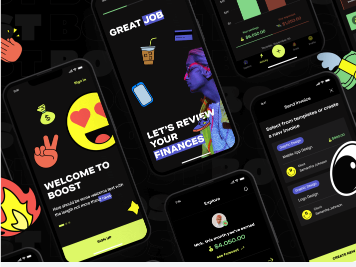 BOOST &ndash; income tracker mobile app for freelancers - image cover