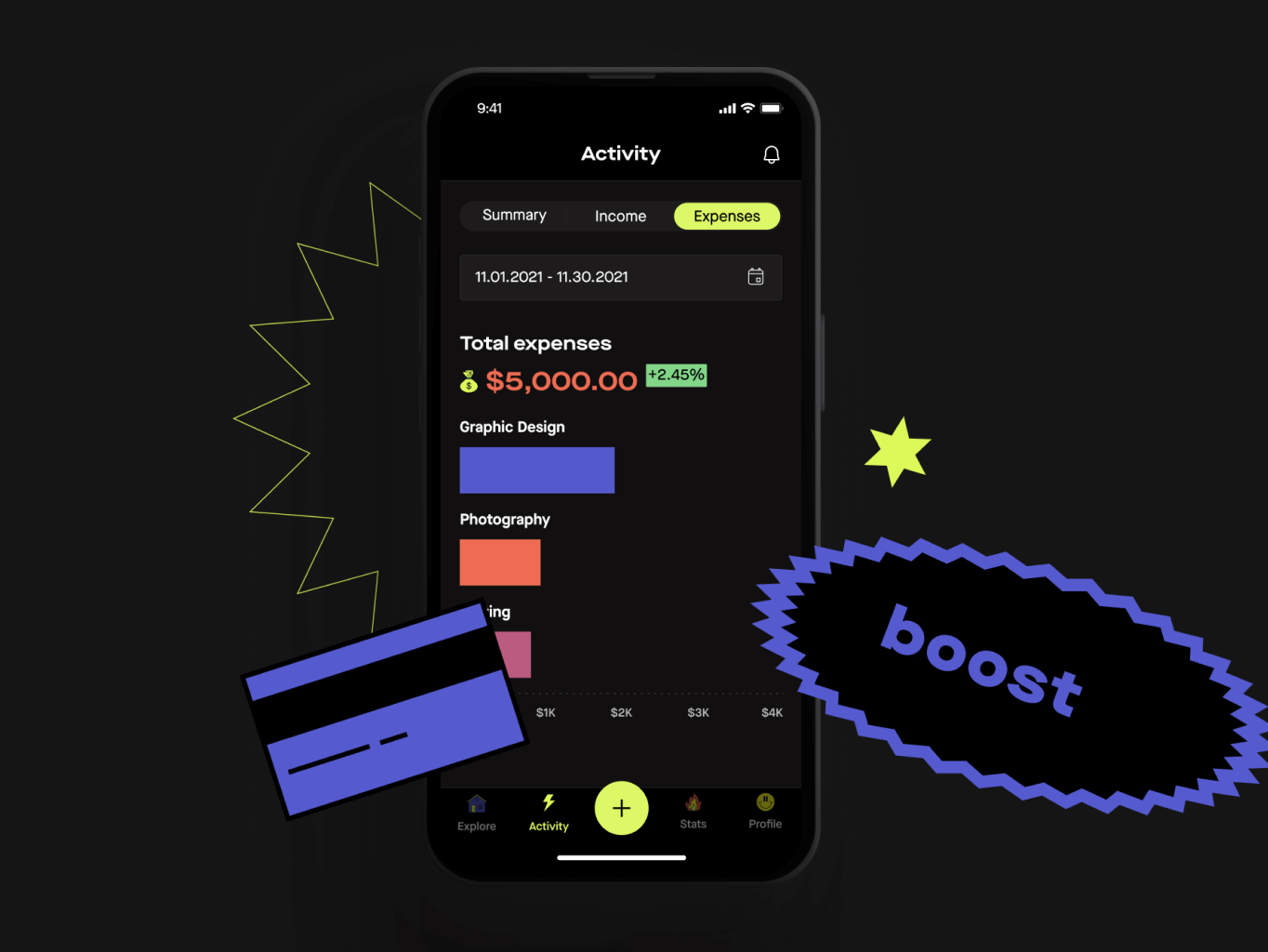 BOOST &ndash; income tracker mobile app for freelancers - Website Development - Photo 12