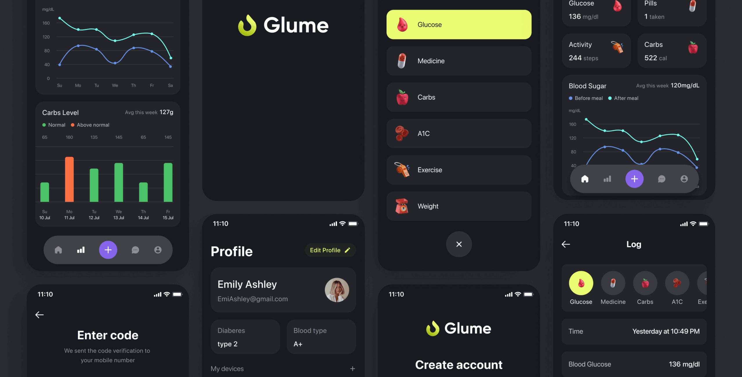 Glume &ndash; healthcare mobile app for diabetics - Website Development - Photo 8