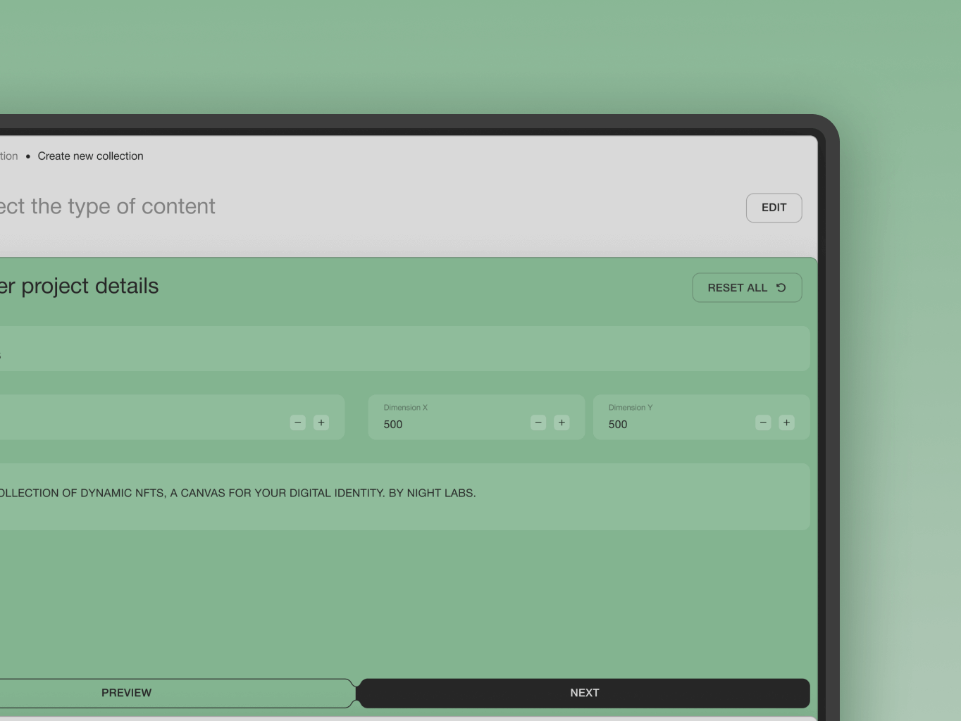 JoCreate &ndash; application for creating NFT collections - Website Development - Photo 3