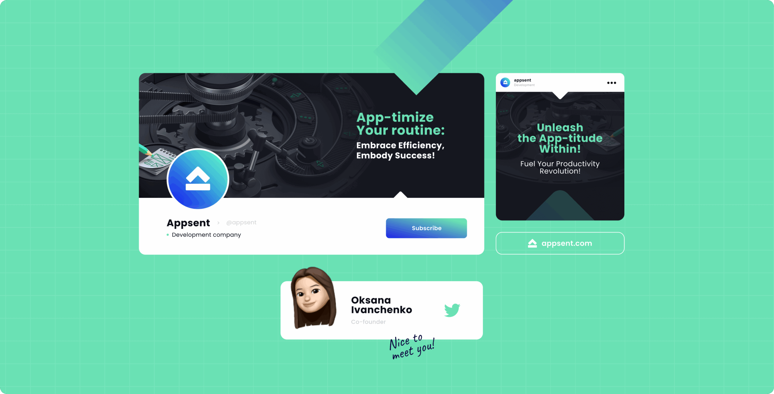 Appsent &ndash; branding for the application developers company - Website Development - Photo 13