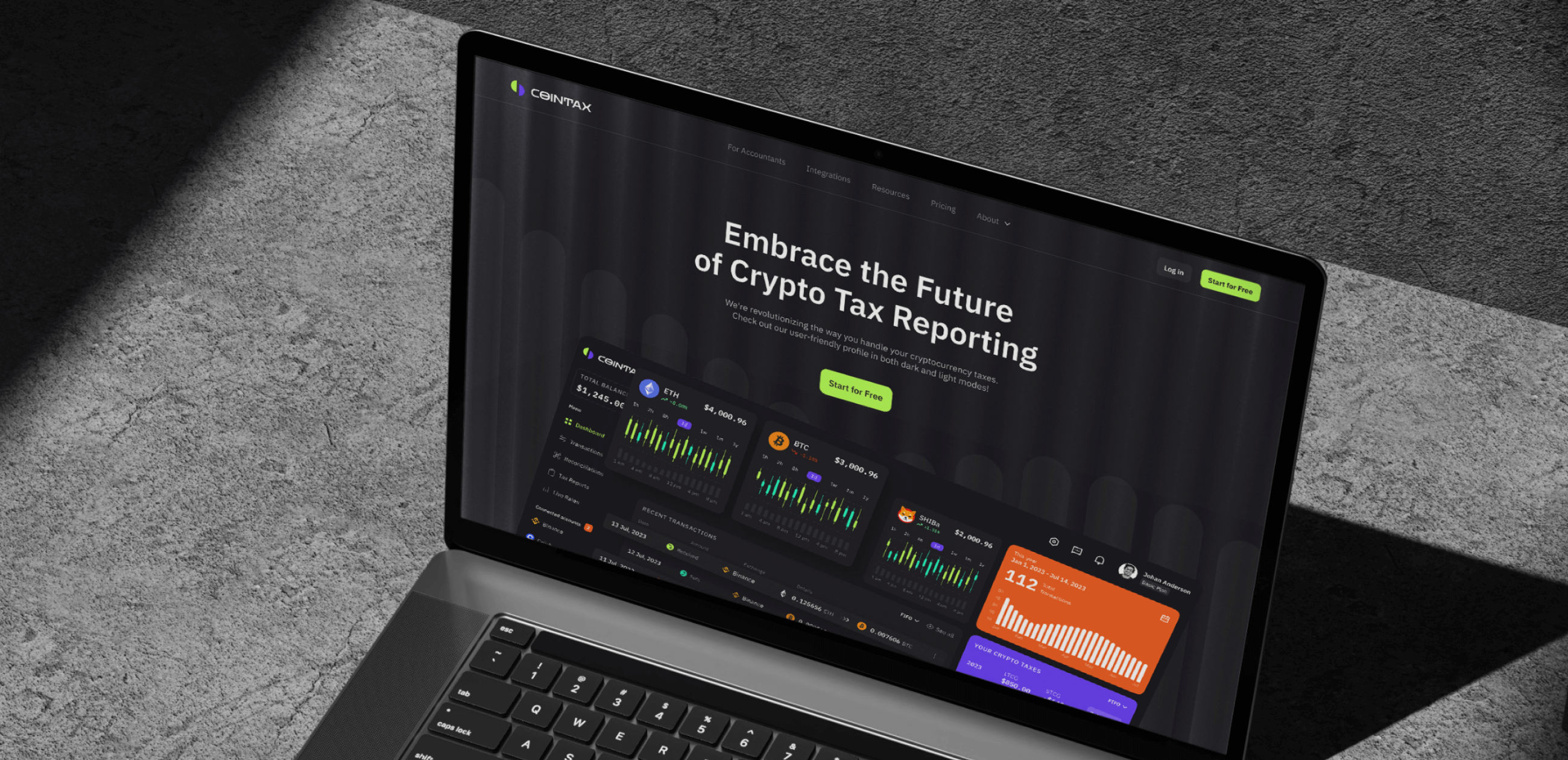 CoinTax &ndash; web app promo website - Website Development - Photo 1