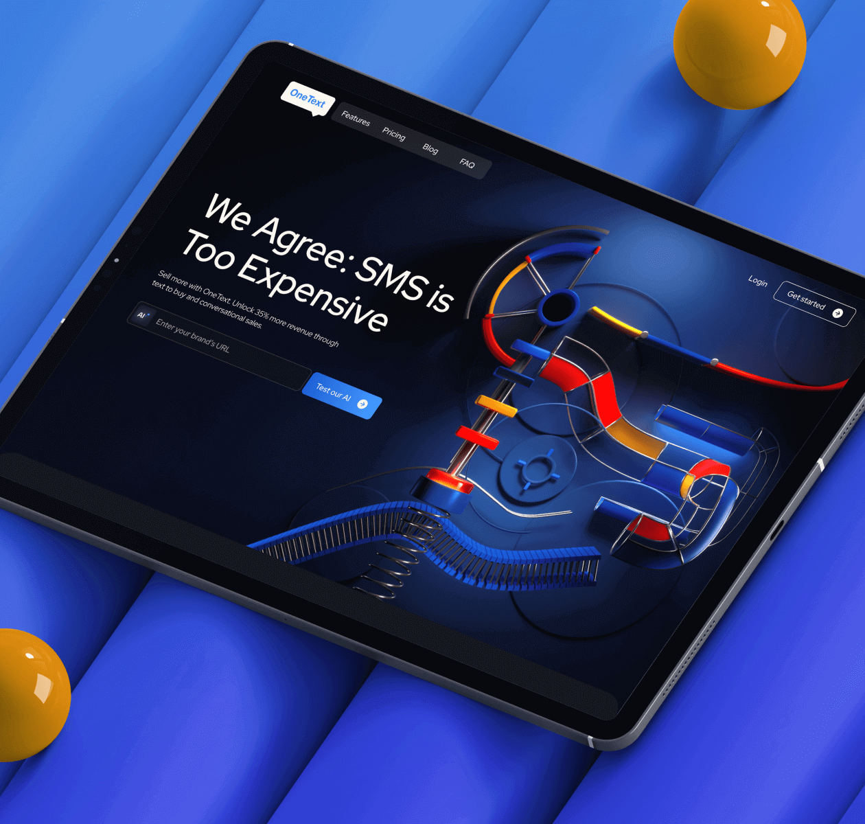 OneText &ndash; website redesign for SMS marketing tool - image cover