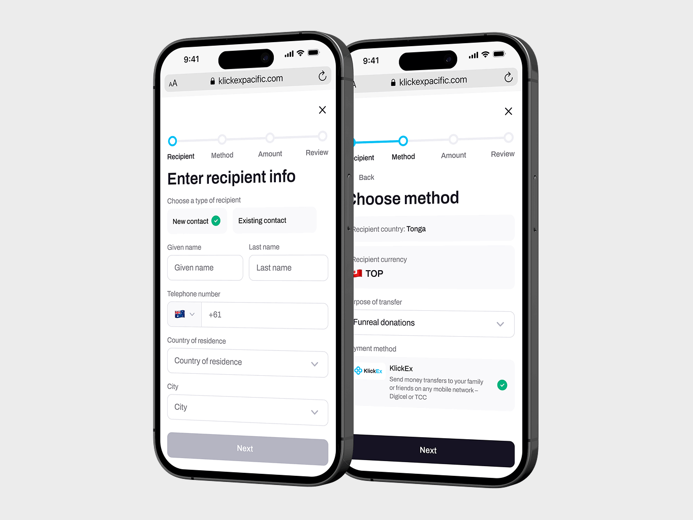 KlickEx &ndash; frictionless cross-<wbr>border payments for the Pacific Island communities - Website Development - Photo 4