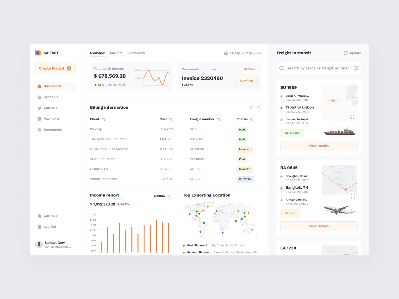 Saifast &ndash; logistics web app - Website Development - Photo 2