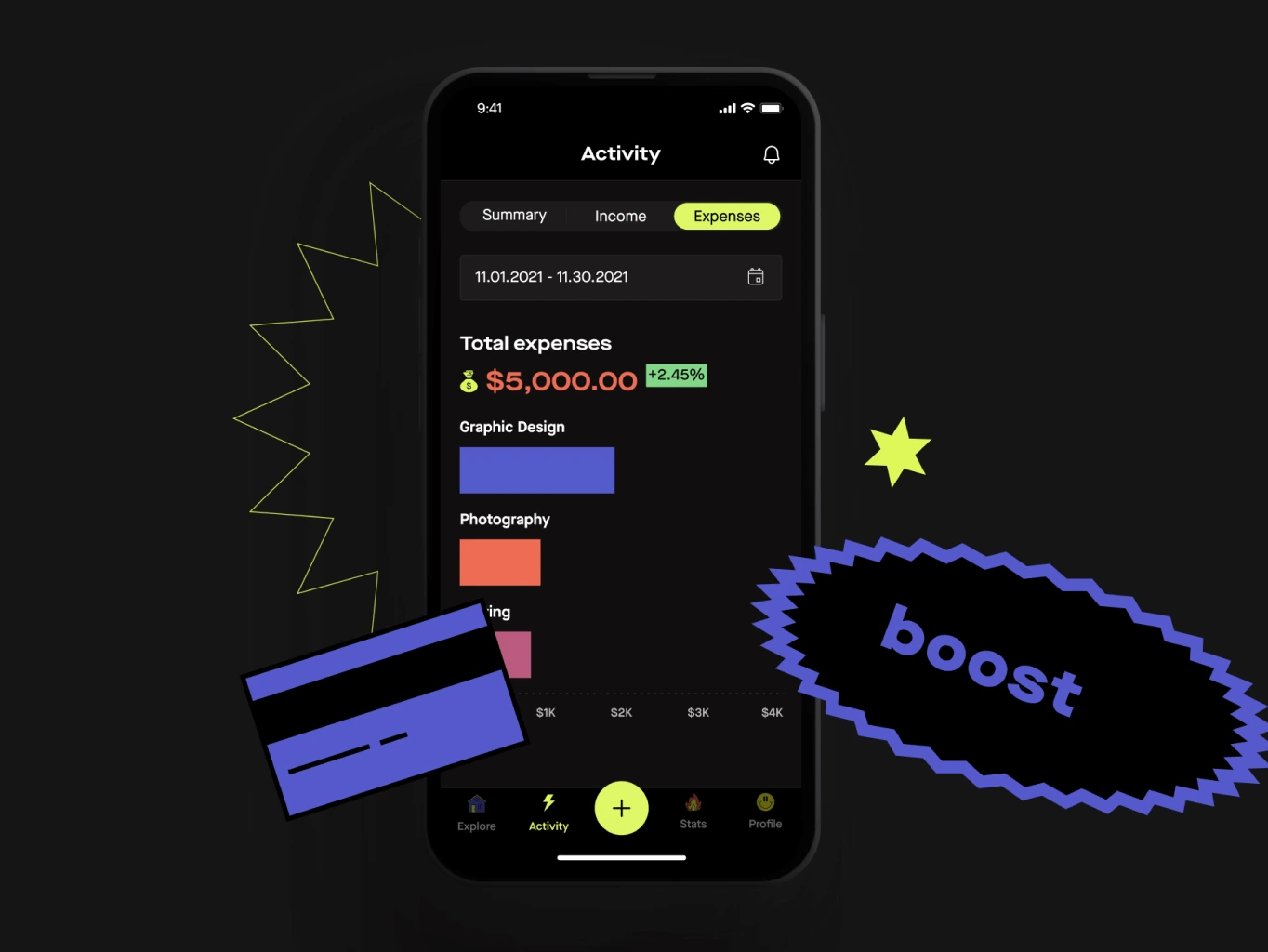 BOOST &ndash; income tracker mobile app for freelancers - Website Development - Photo 12