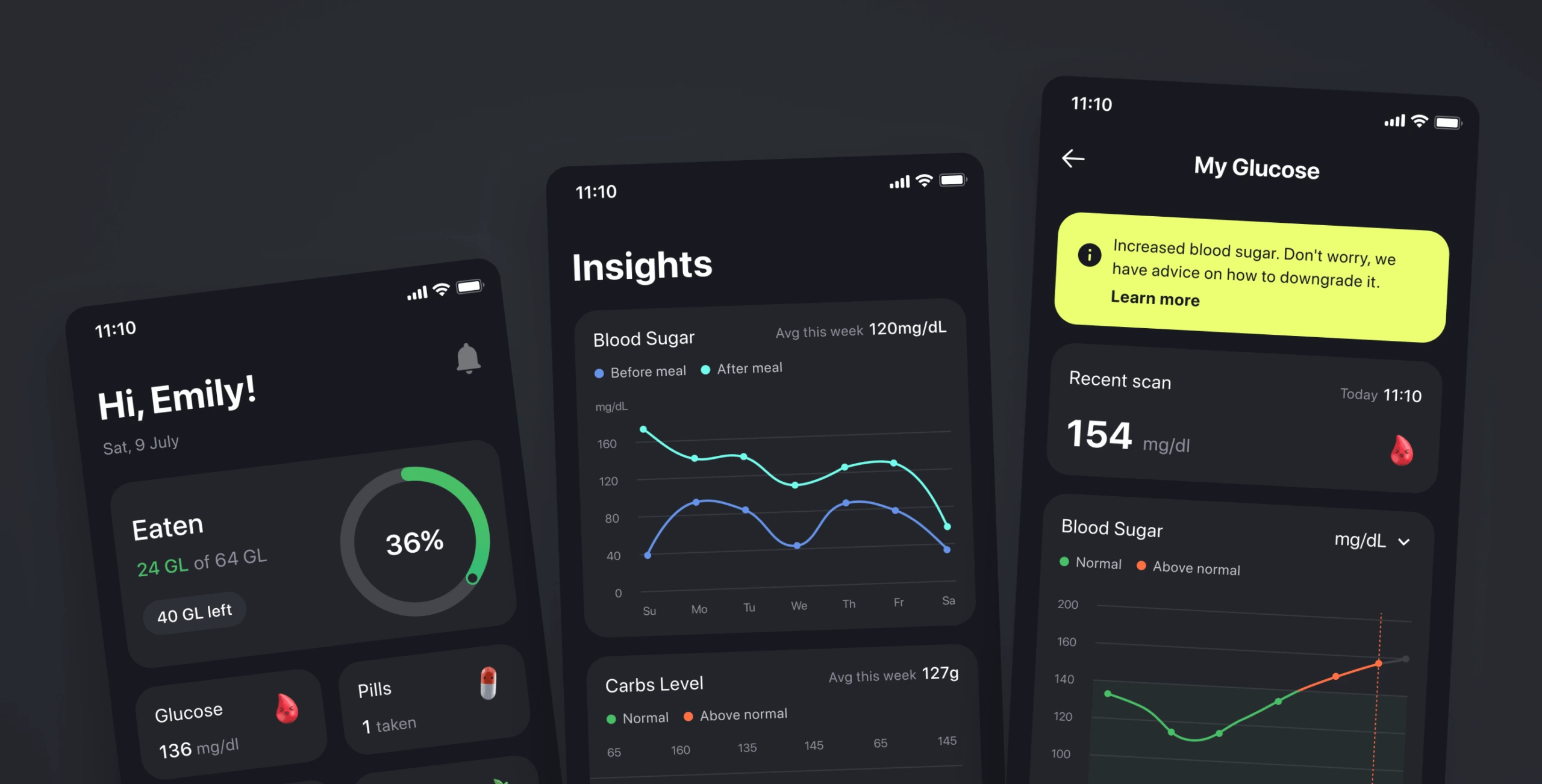 Glume &ndash; healthcare mobile app for diabetics - Website Development - Photo 1