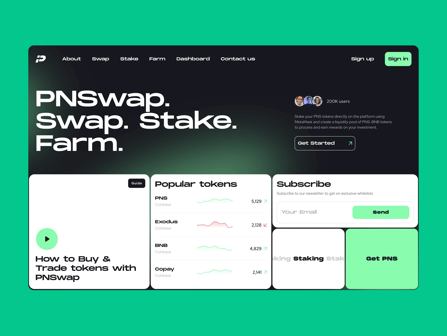 PNSwap &ndash; token exchange platform - Website Development - Photo 13