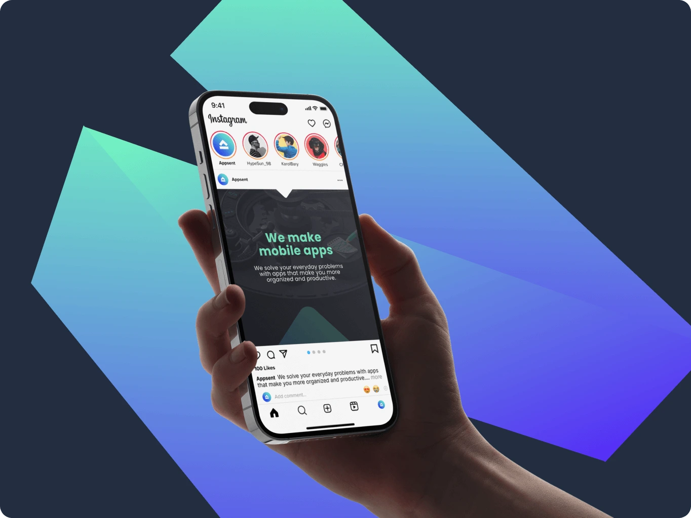 Appsent &ndash; branding for the application developers company - Website Development - Photo 2