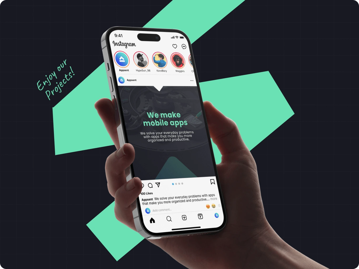 Appsent &ndash; branding for the application developers company - Website Development - Photo 15