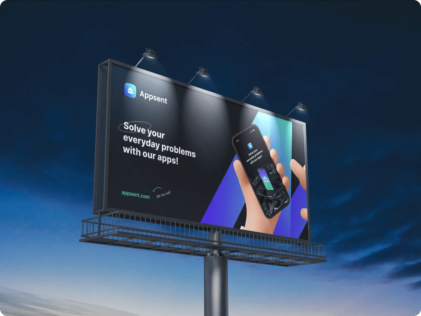 Appsent &ndash; branding for the application developers company - Website Development - Photo 3