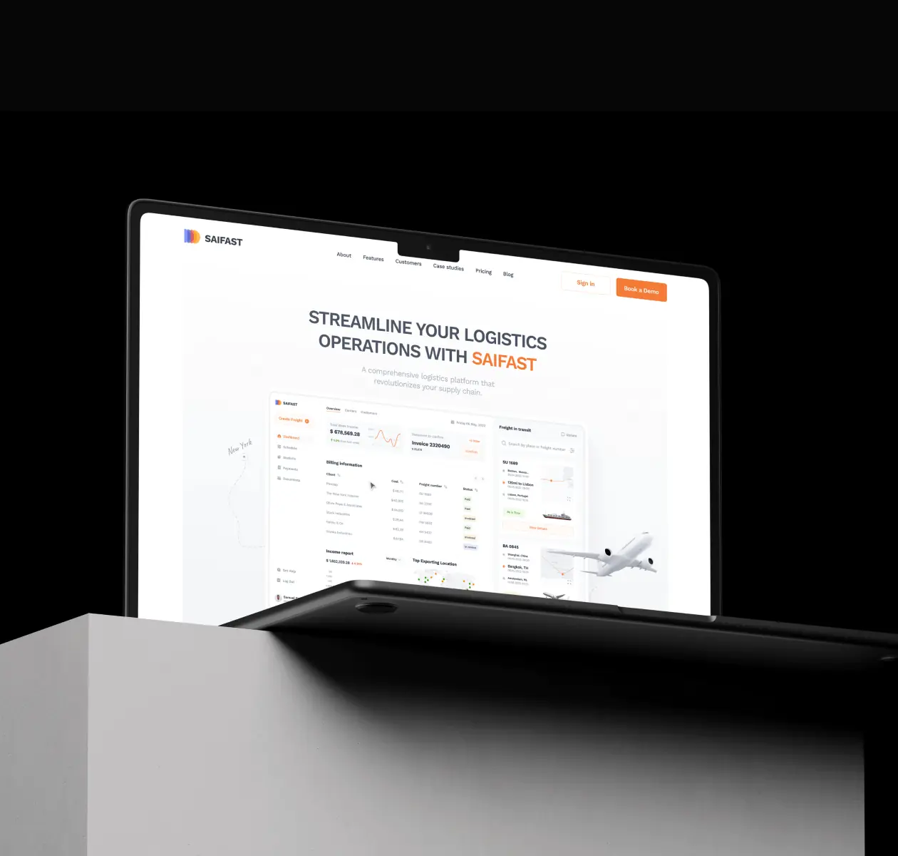 Saifast &ndash; promo website for logistics platform - image cover