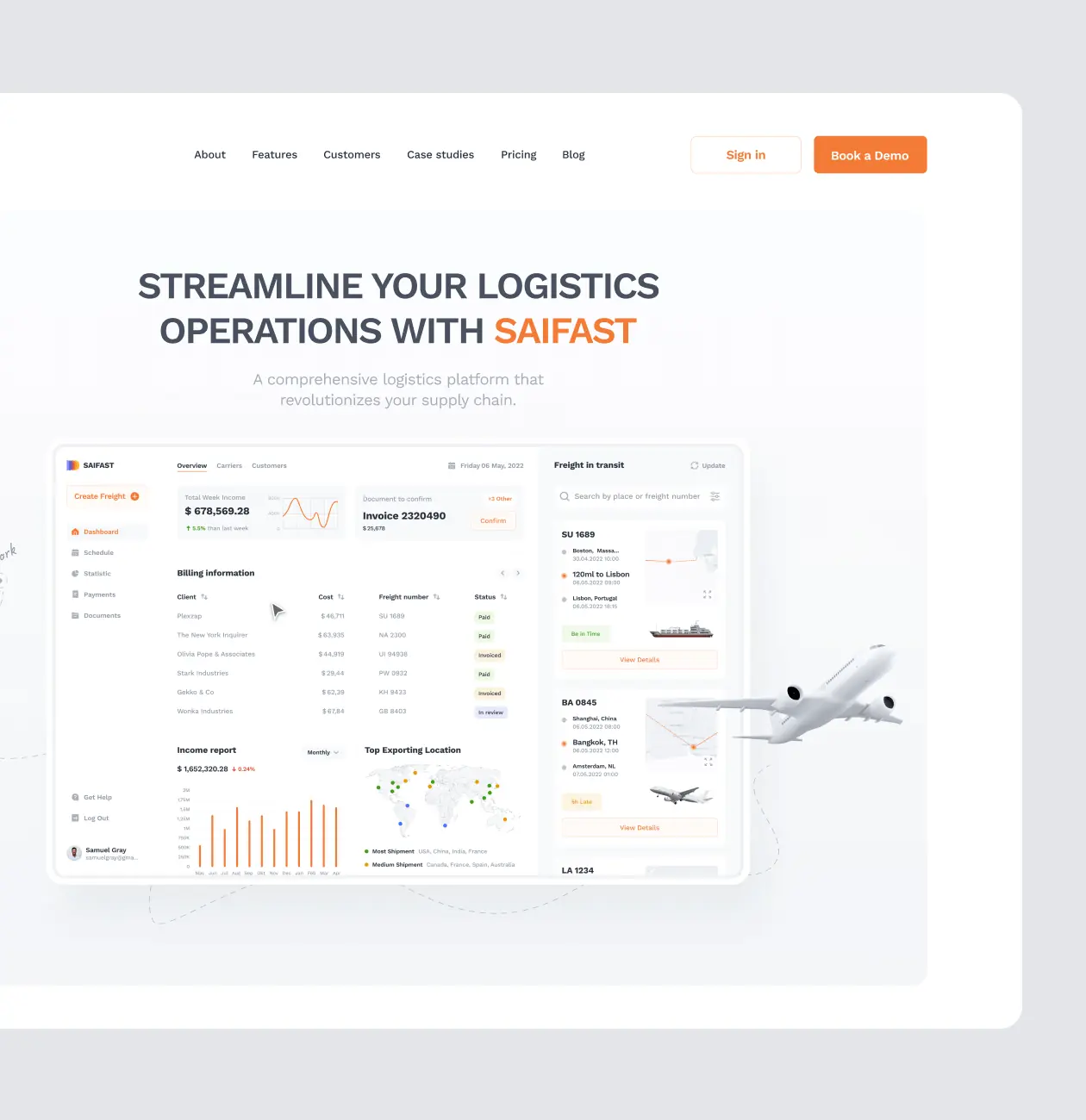 Saifast &ndash; promo website for logistics platform - Website Development - Photo 3