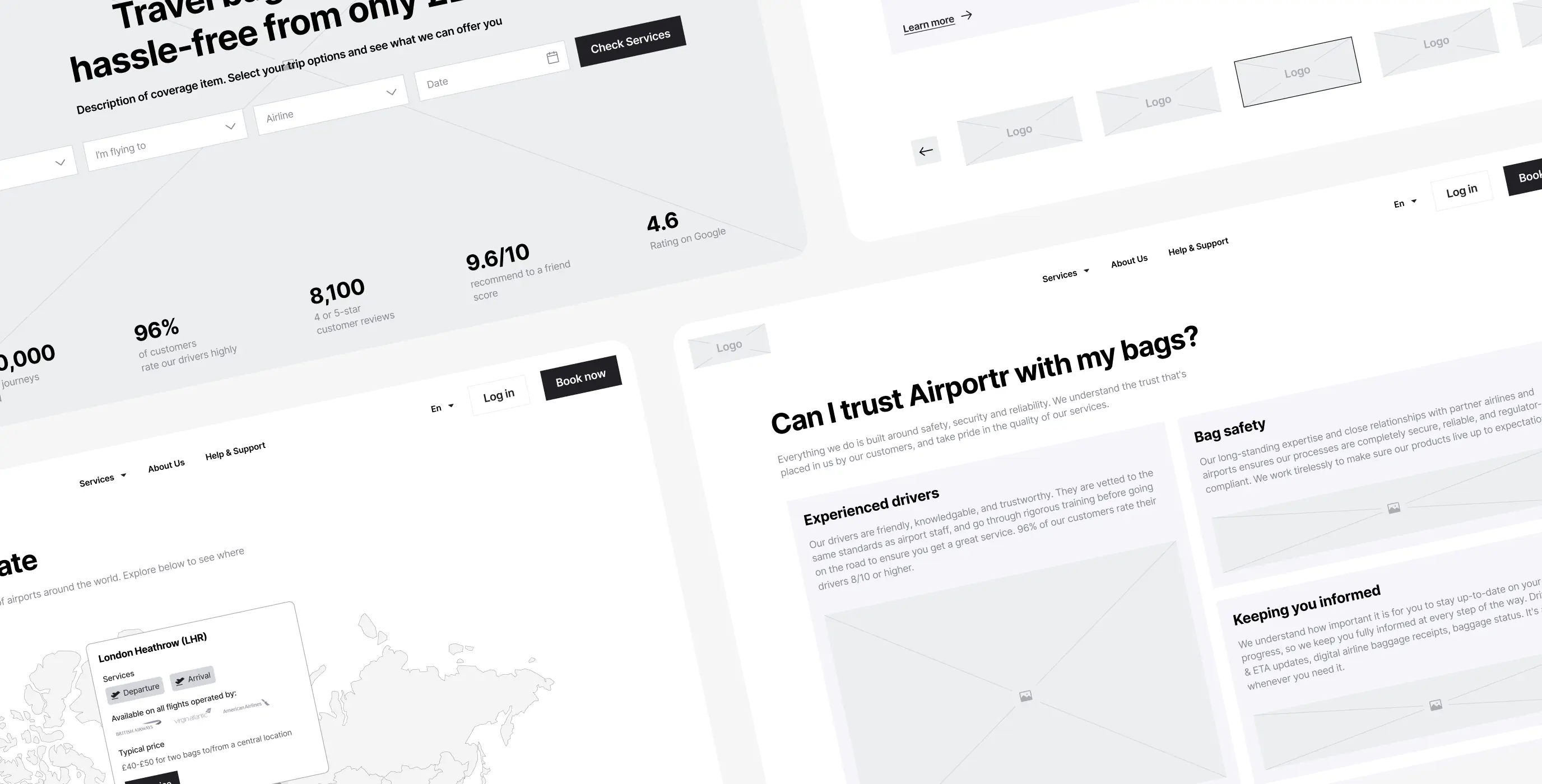 Airportr 2.0 &ndash; luggage carrying service website redesign - Website Development - Photo 8