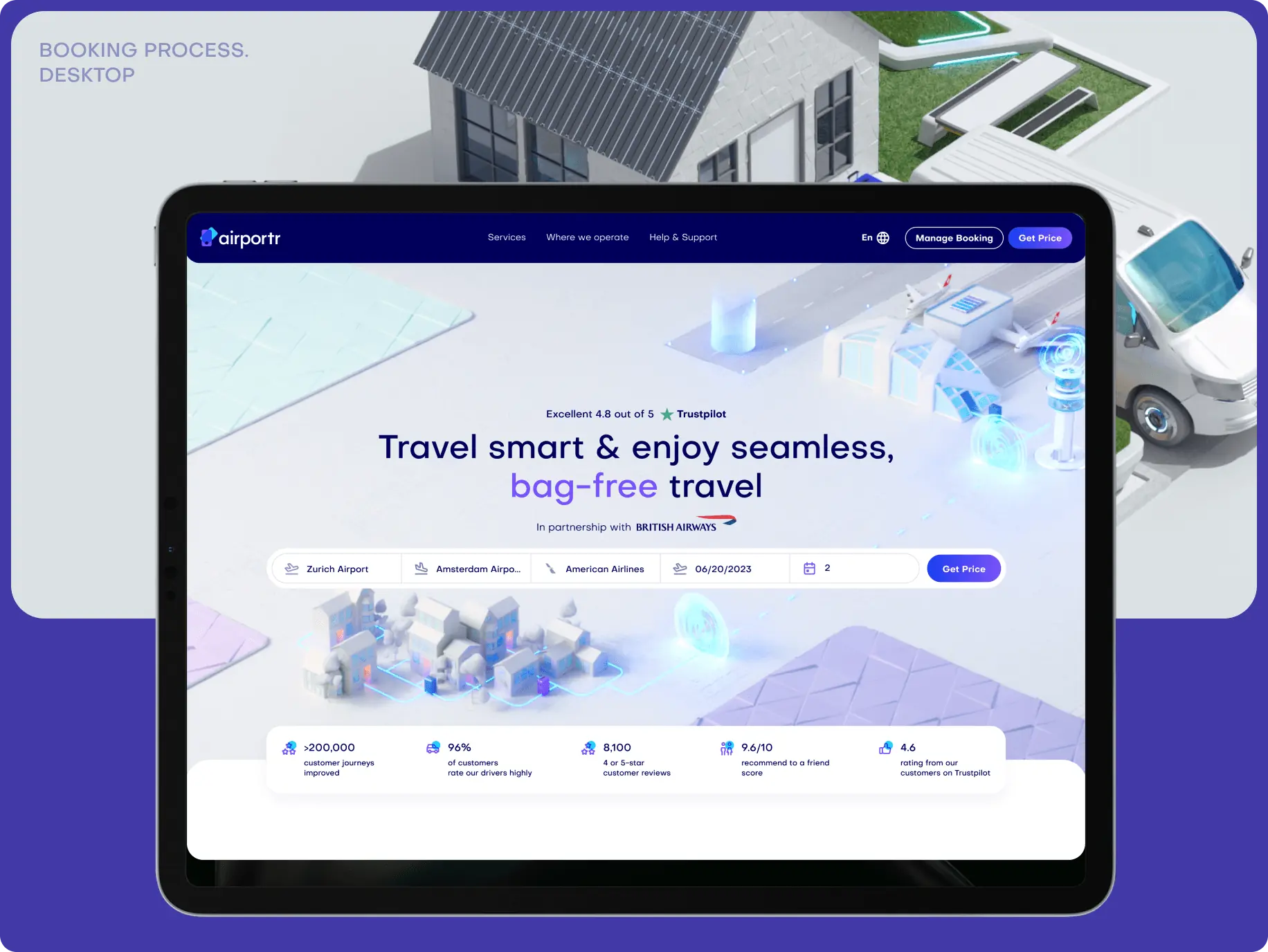 Airportr 2.0 &ndash; luggage carrying service website redesign - Website Development - Photo 14